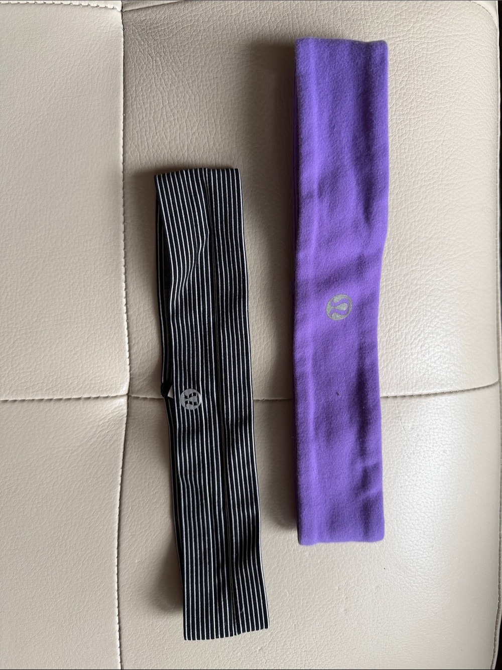 Lululemon Headbands - Purple & Black/White Striped
